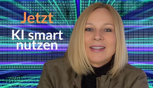 Foto von Carolin Reiter mit dem Text Jetz KI smart nutzen