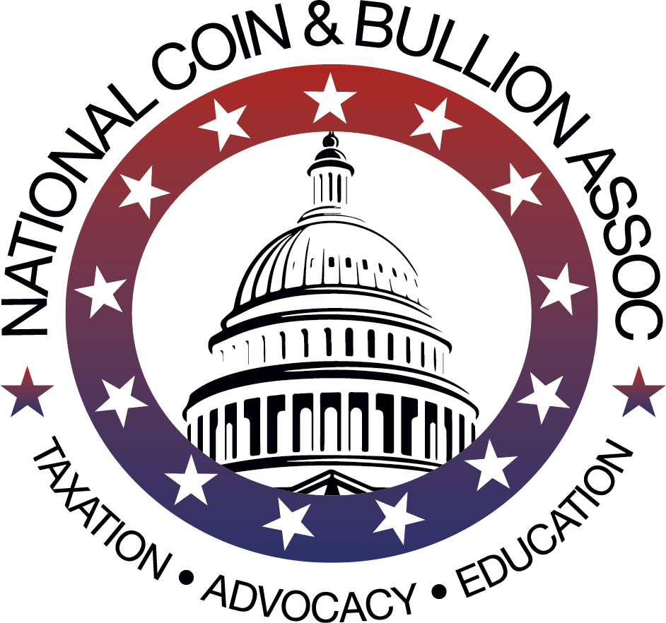 A logo for the national coin and bullion association