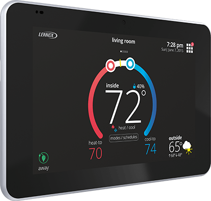 Lennox smart thermostat displays
