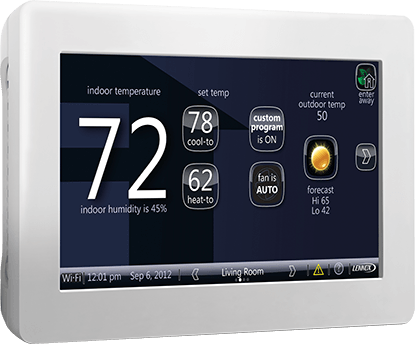 Digital thermostat showing indoor temperature of 72 degrees, set to cool at 78 and heat at 62.