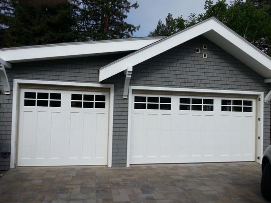 Garage — House Exterior White Garage Door in Sunnyvale, CA