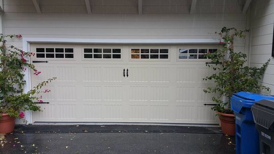 Old — White Garage Door Design in Sunnyvale, CA