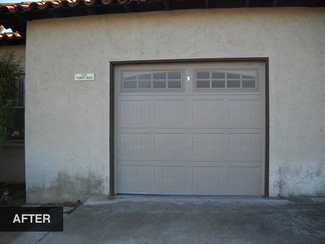 Garage — After Classic White Garage House Door in Sunnyvale, CA