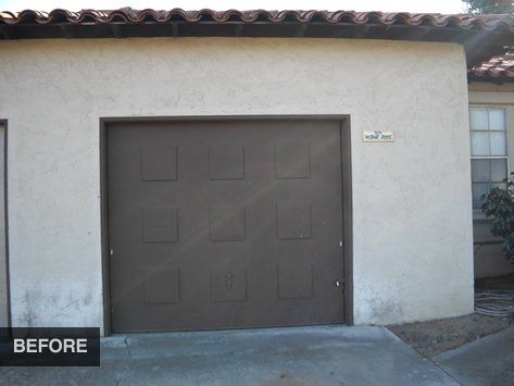 Old — Plain Brown Garage Door in Sunnyvale, CA