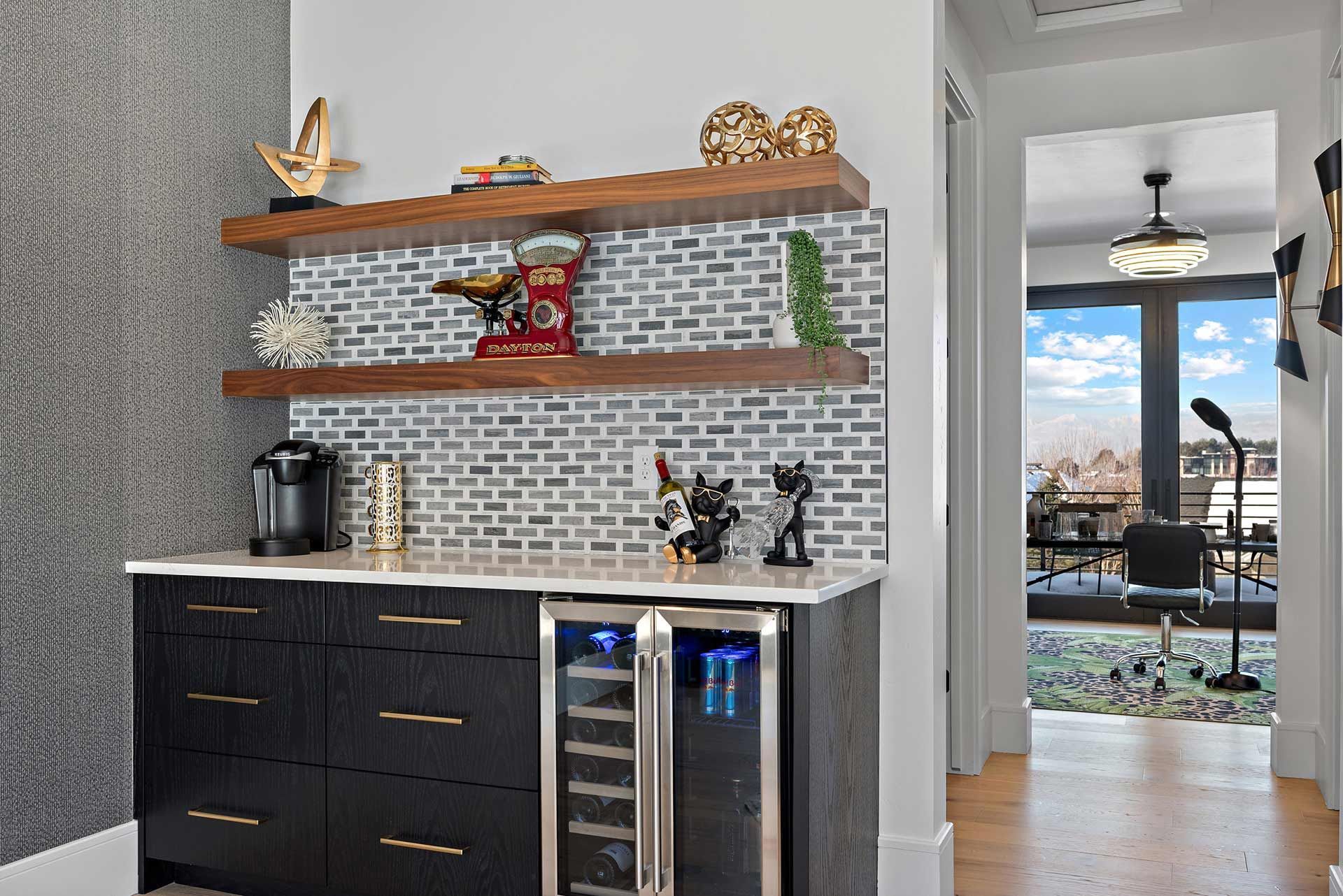 Kitchen with Black Cabinets