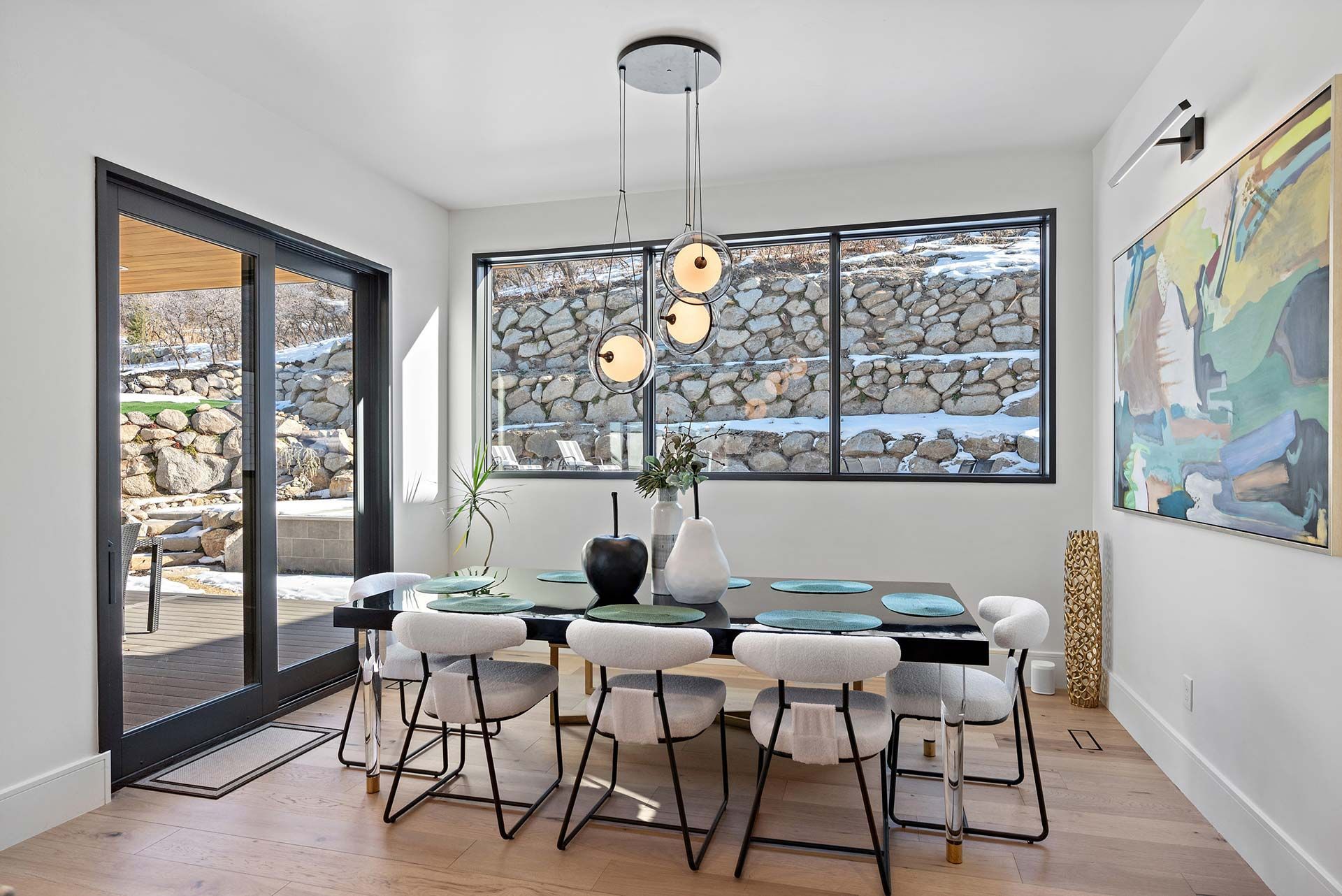 Tables and Chairs in Dining Area