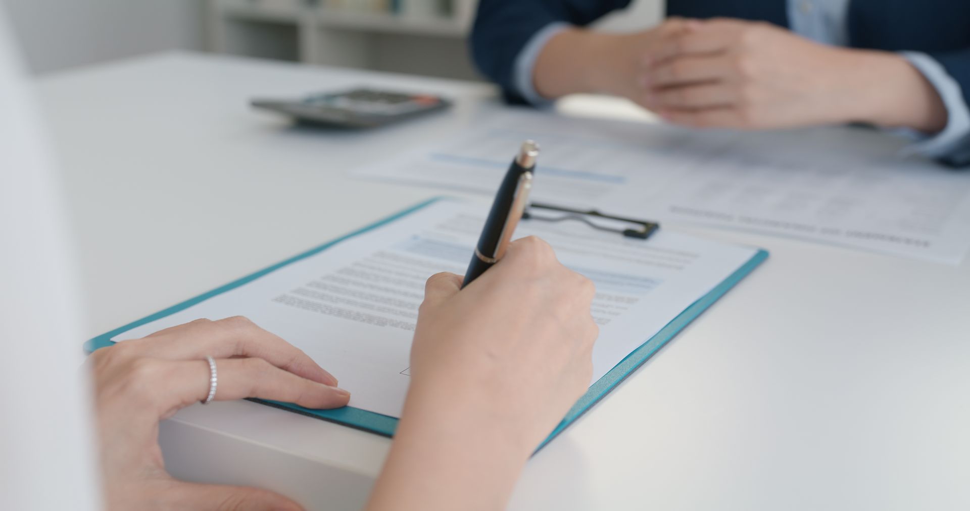 person signing documents