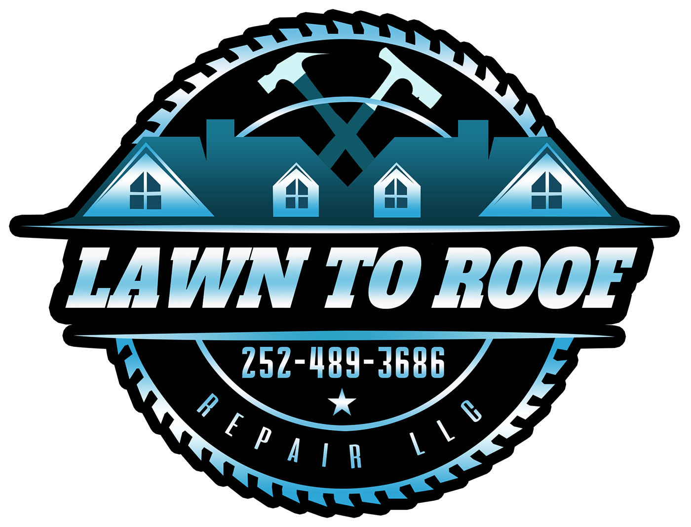 Logo of Hamilton Roofs, featuring an orange circle with a house silhouette and the company name.