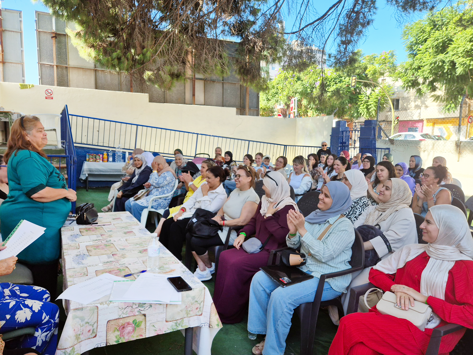 Group of students gather at the Algeciras Freedom Center in Spain