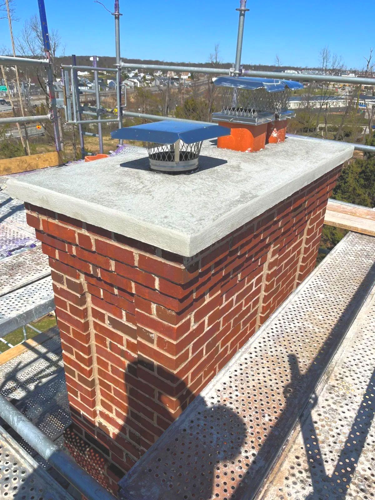 Historical Chimney Restoration with Lime Mortar  - Montgomery County , PA - Disciple Masonry
