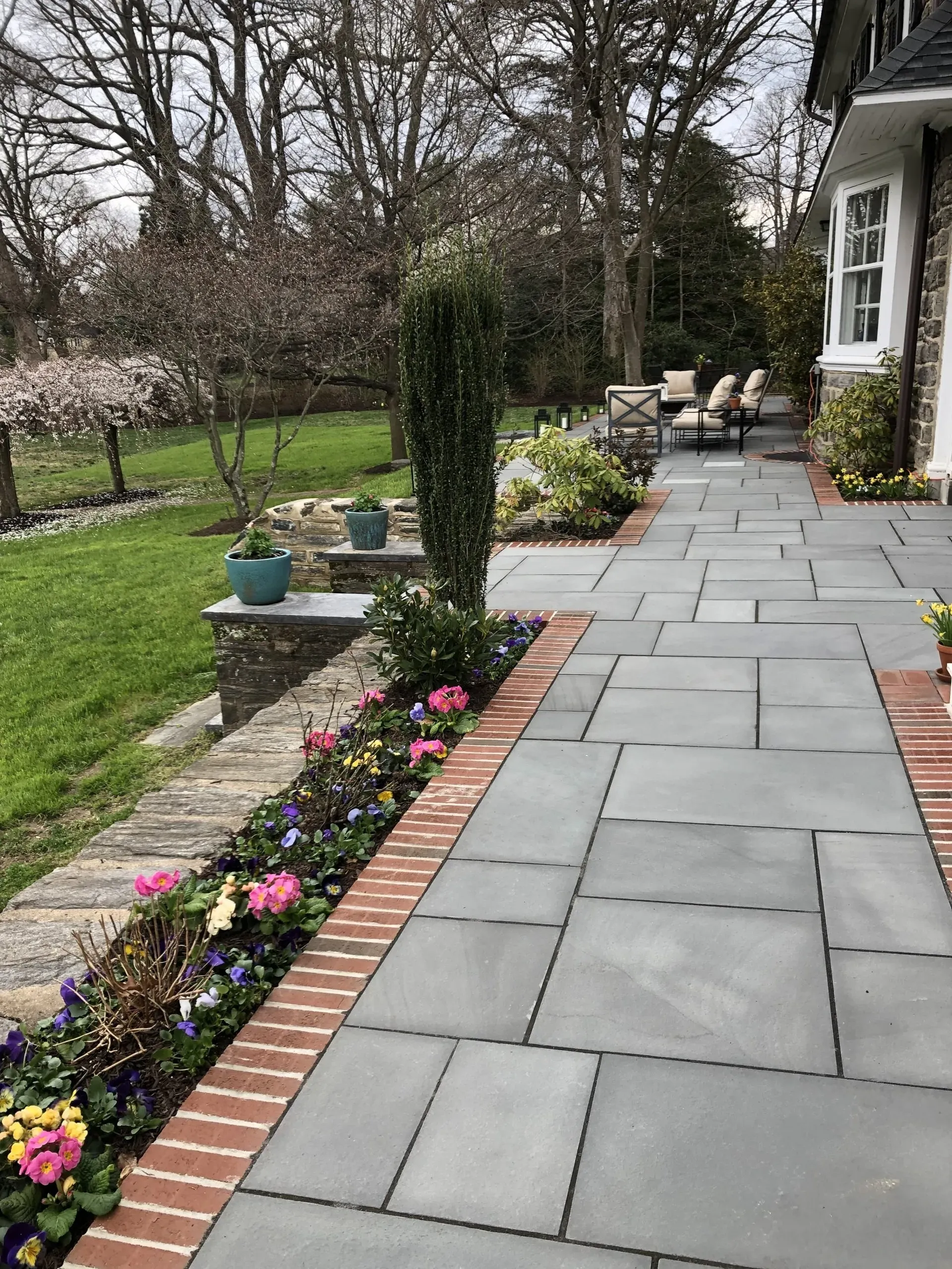 Restored brick lined patio — Chestnut Hill, PA — Disciple Inc