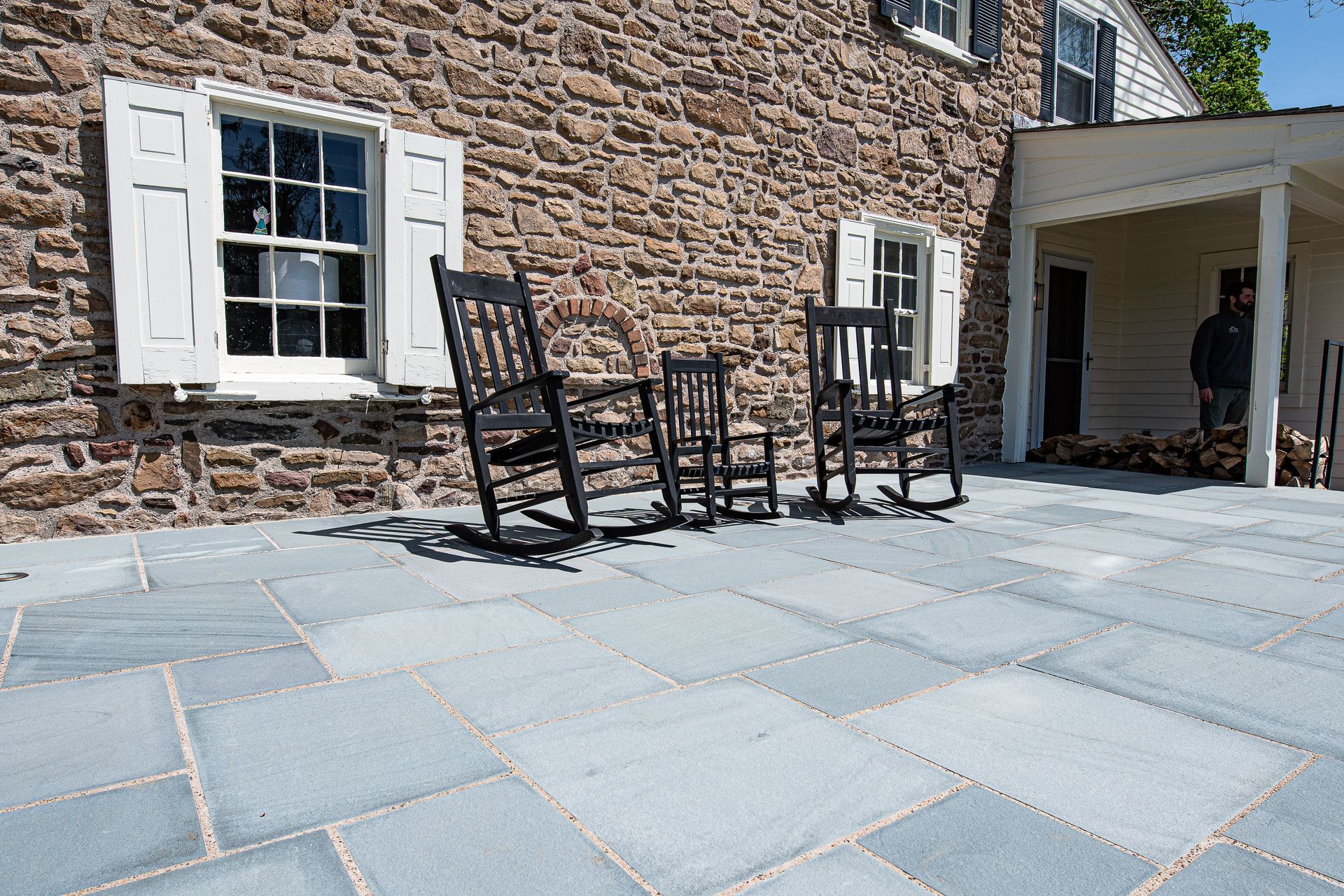 New Bluestone Patio Installation - Lansdale, PA - Disciple Masonry