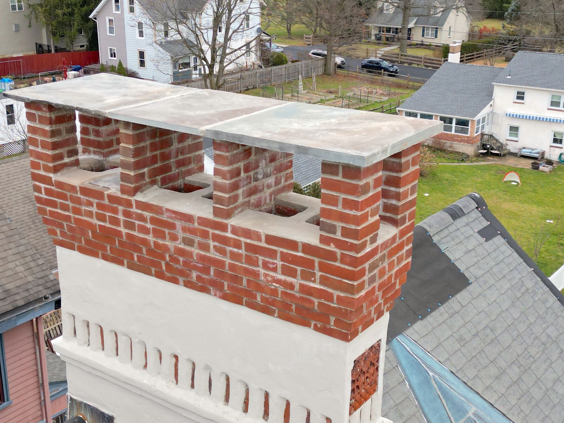 newtown pa stone chimney repair 