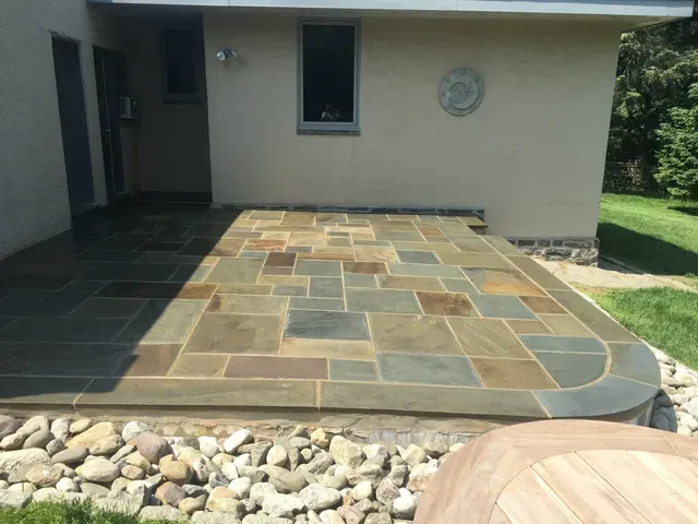 Flagstone Patio Repair and Restoration — Fort Washington, PA — Disciple Masonry