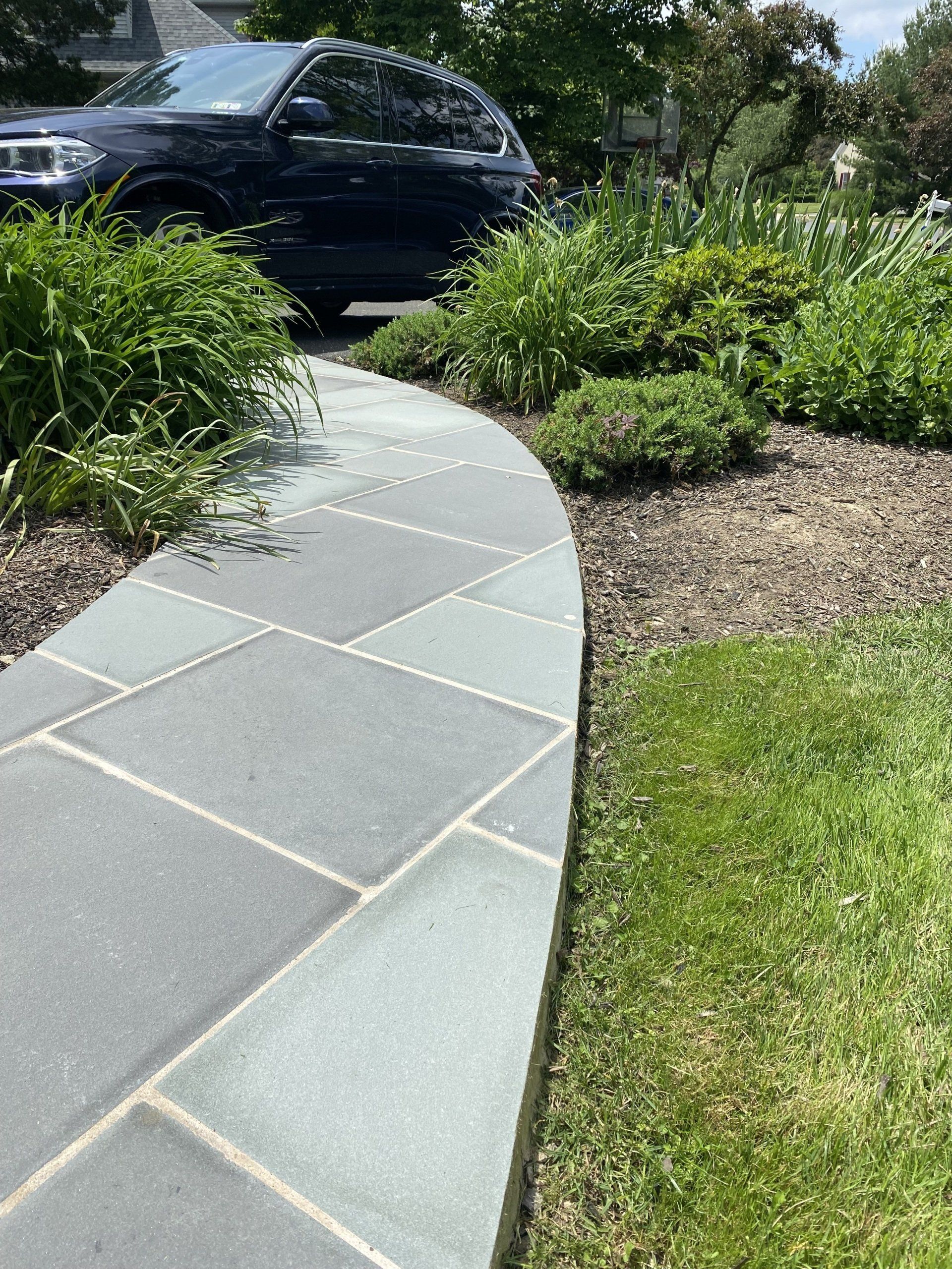 Bluestone Walkway Installation with Masonry Sealer - Dresher, PA - Disciple Masonry