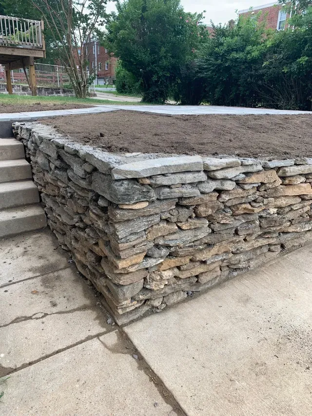 Stone Retaining Wall — Fort Washington, PA — Disciple Inc