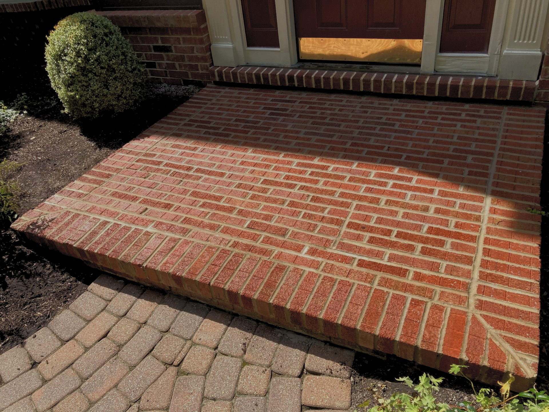 Brick front step — Ambler, PA — Disciple Masonry