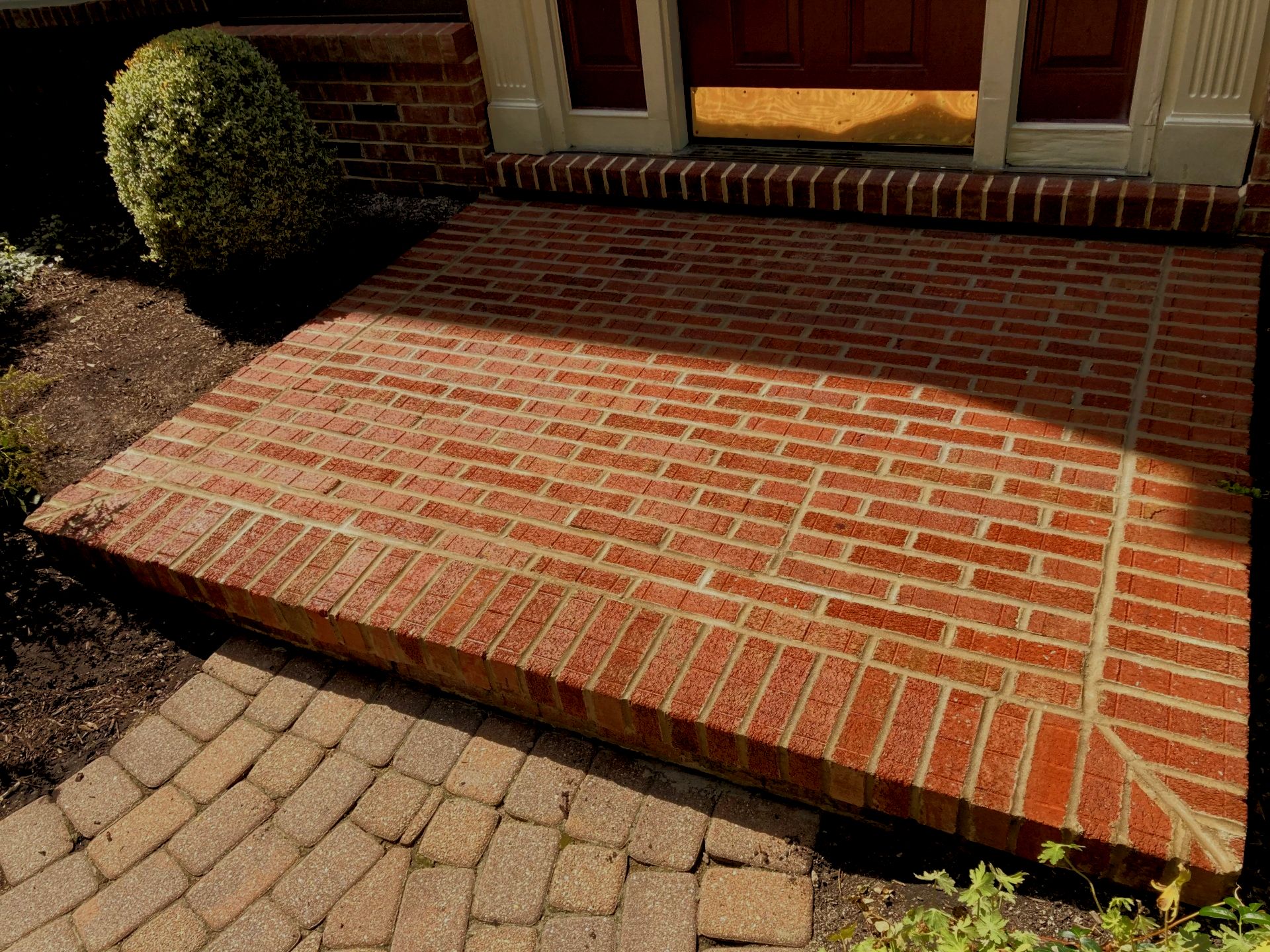 Front Landing Brick Pointing Repair - Dresher, PA - Disciple Masonry