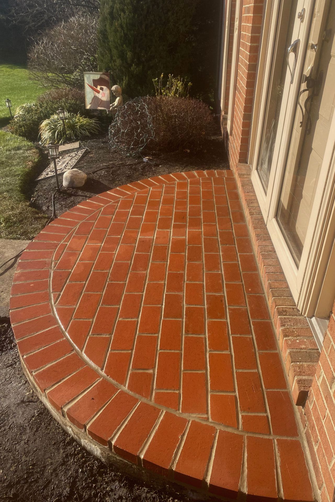 Semi Circle Brick Landing Repair and Tuck Pointing - Fort Washington, PA - Disciple Masonry