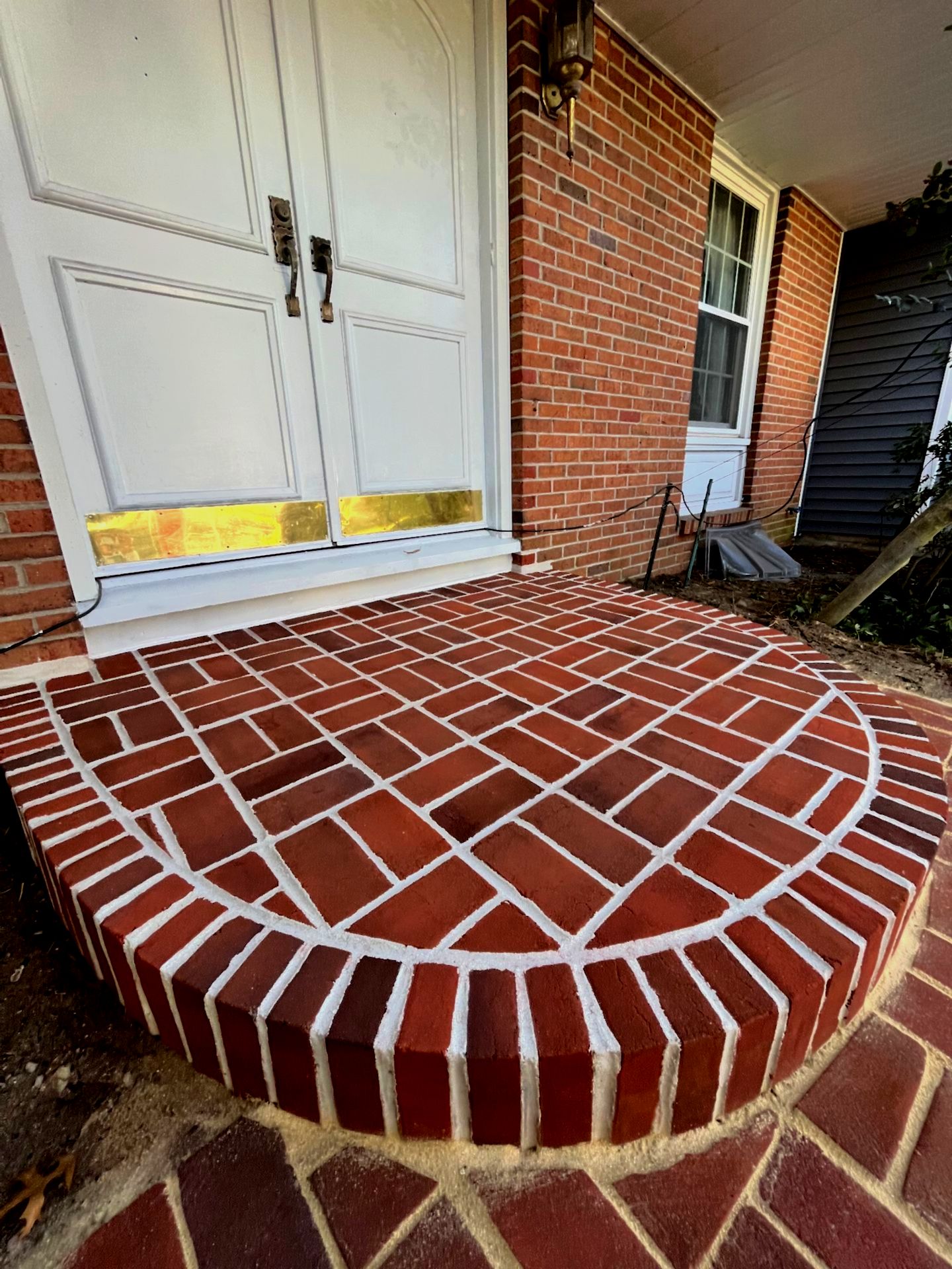 Brick Landing Install Semi Circle — Yardley, PA — Disciple Masonry