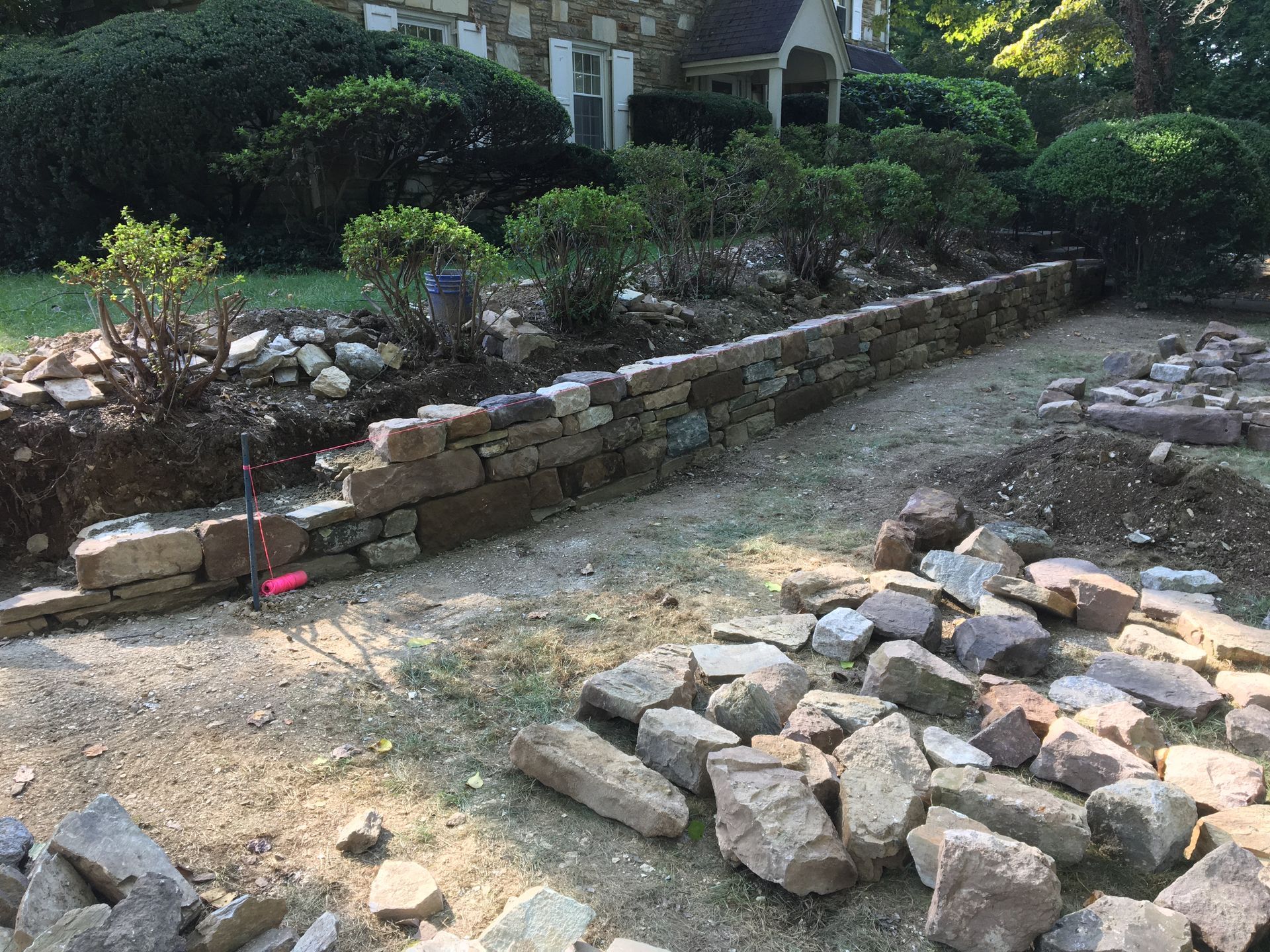 Stone Retaining Wall — Fort Washington, PA — Disciple Inc