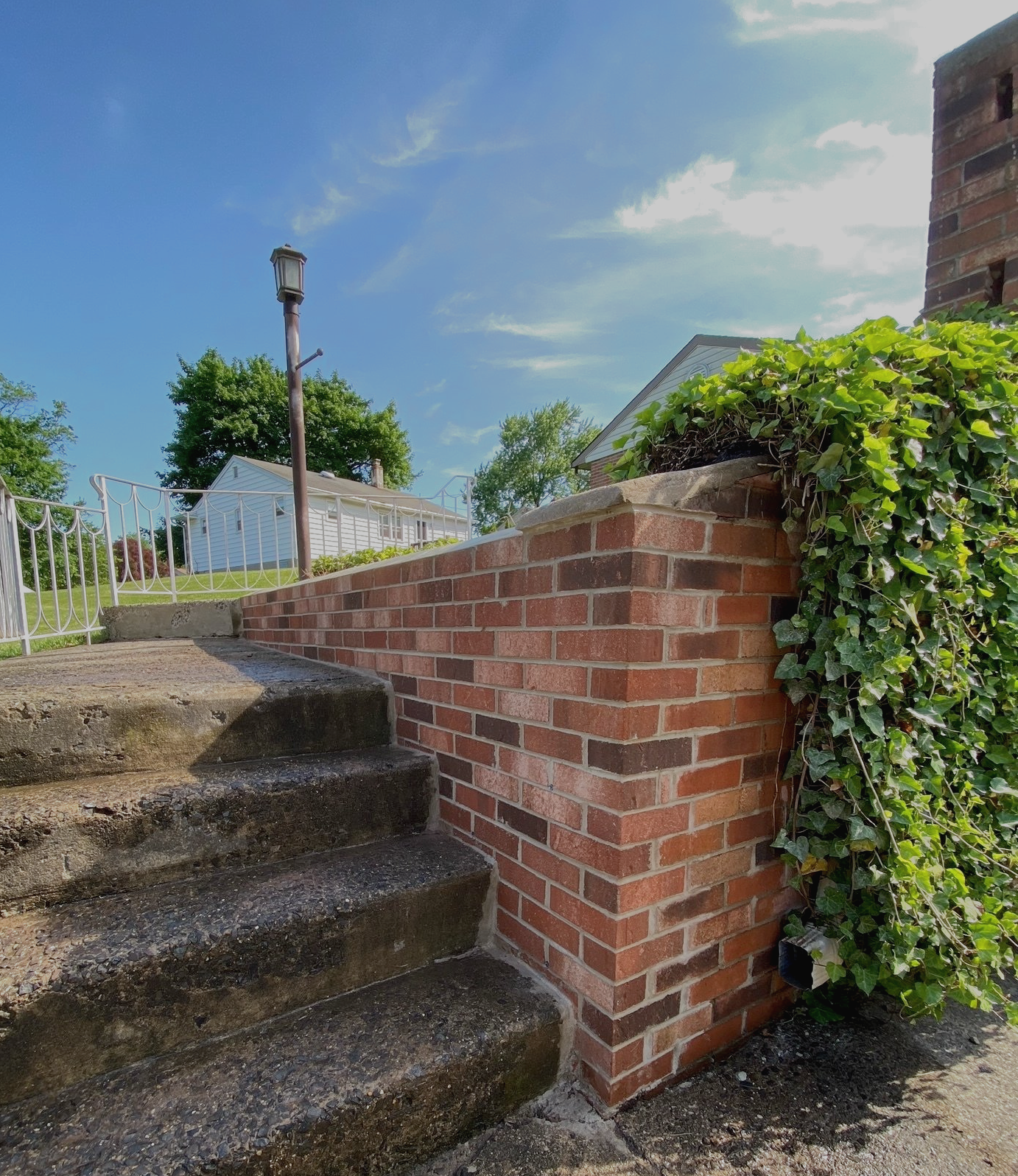 Brick Retaining Wall Repoint and Repair — Fort Washington, PA — Disciple Masonry