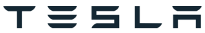 The Tesla logo, in dark gray block letters.