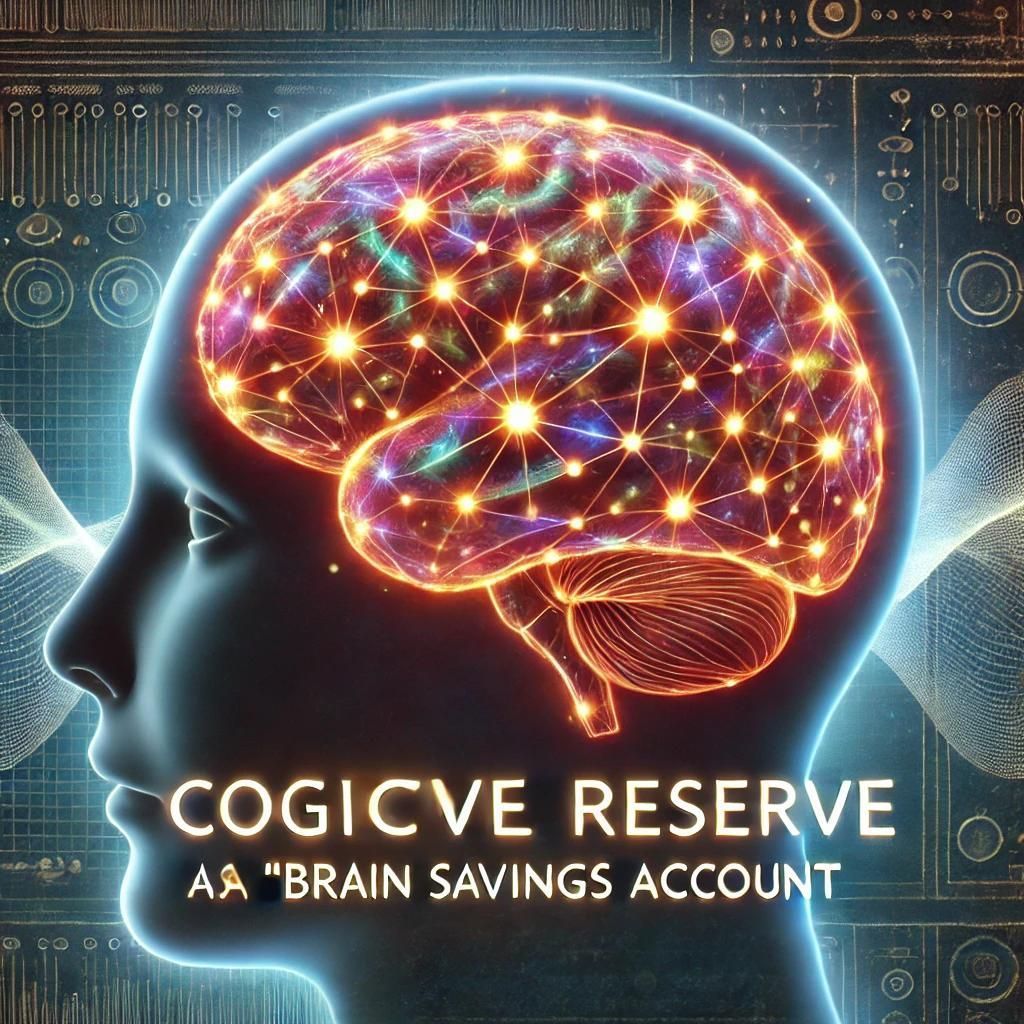 Glowing brain inside a person's head, labeled