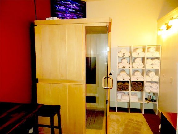Infrared sauna at The Center used to support circulation and tissue health