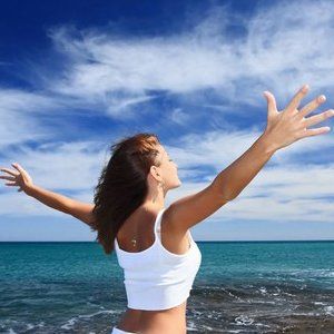 Woman Raising Her Hand Through the Air Woman Raising Her Hand Through the Air