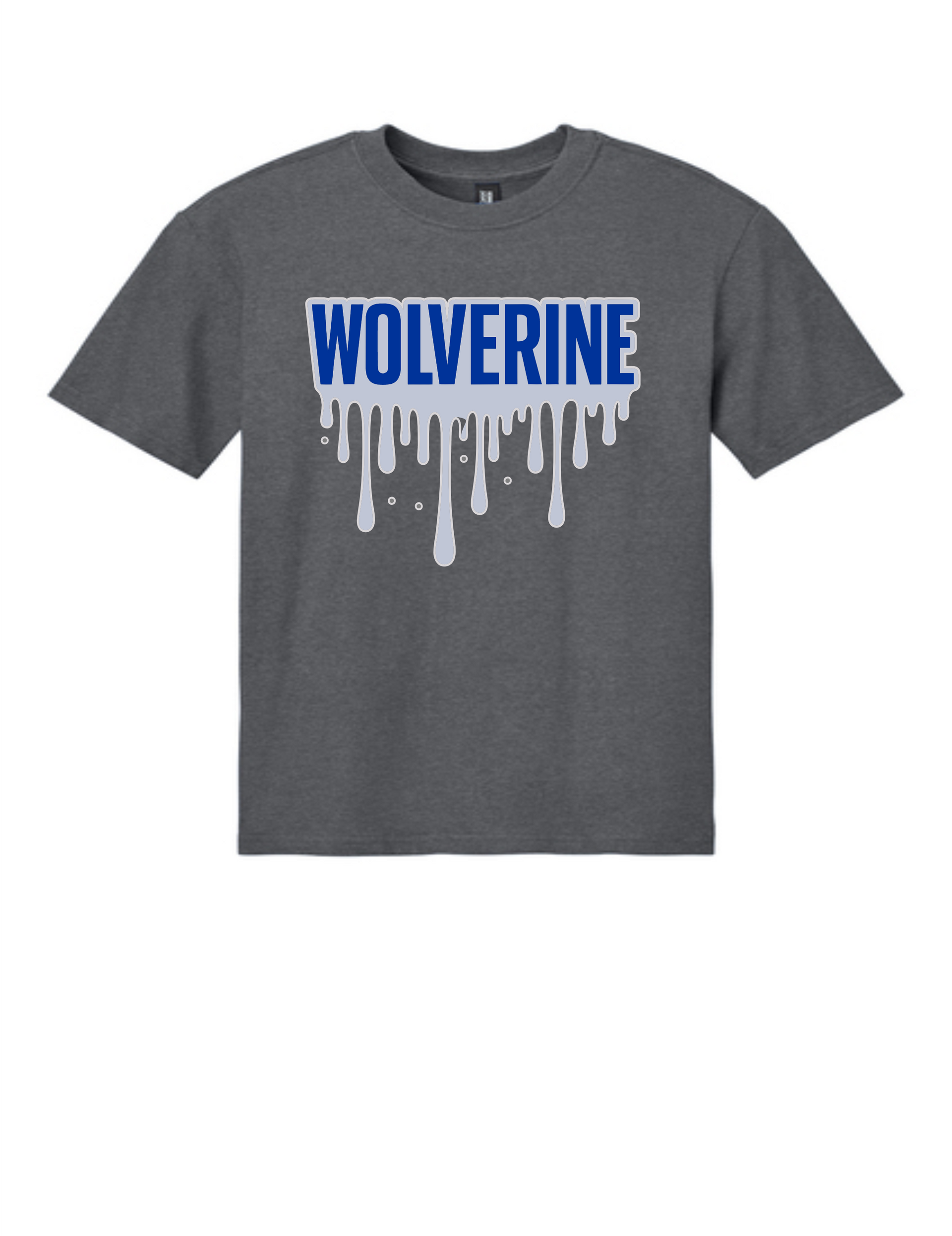 Blue Black drip om white hoodie