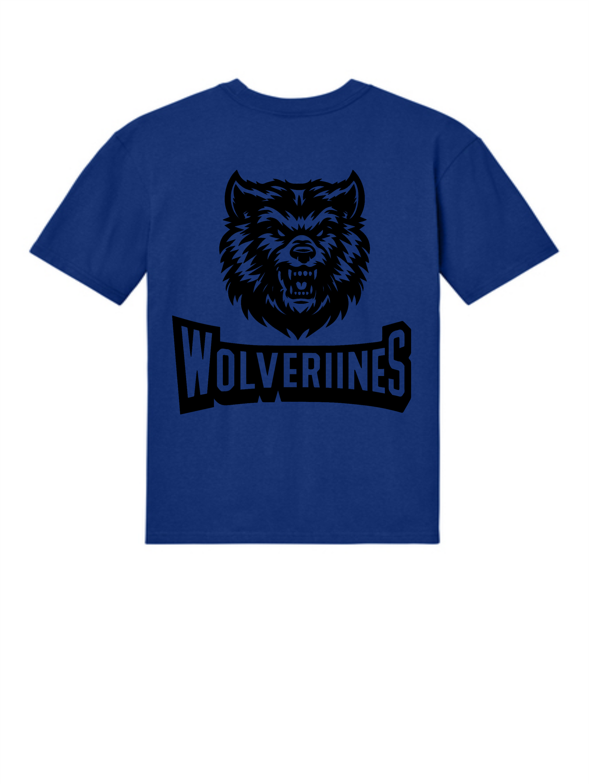 Blue Tee Wolverines with the Wolverine