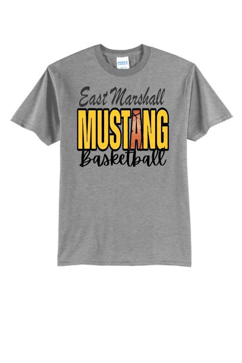 Mustang Basketball Gold Logo