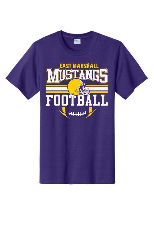 Mustang Football Gold Logo
