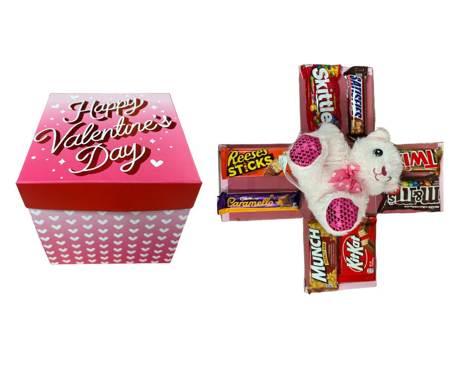 Candy Explosion Box With Stuffed Animal