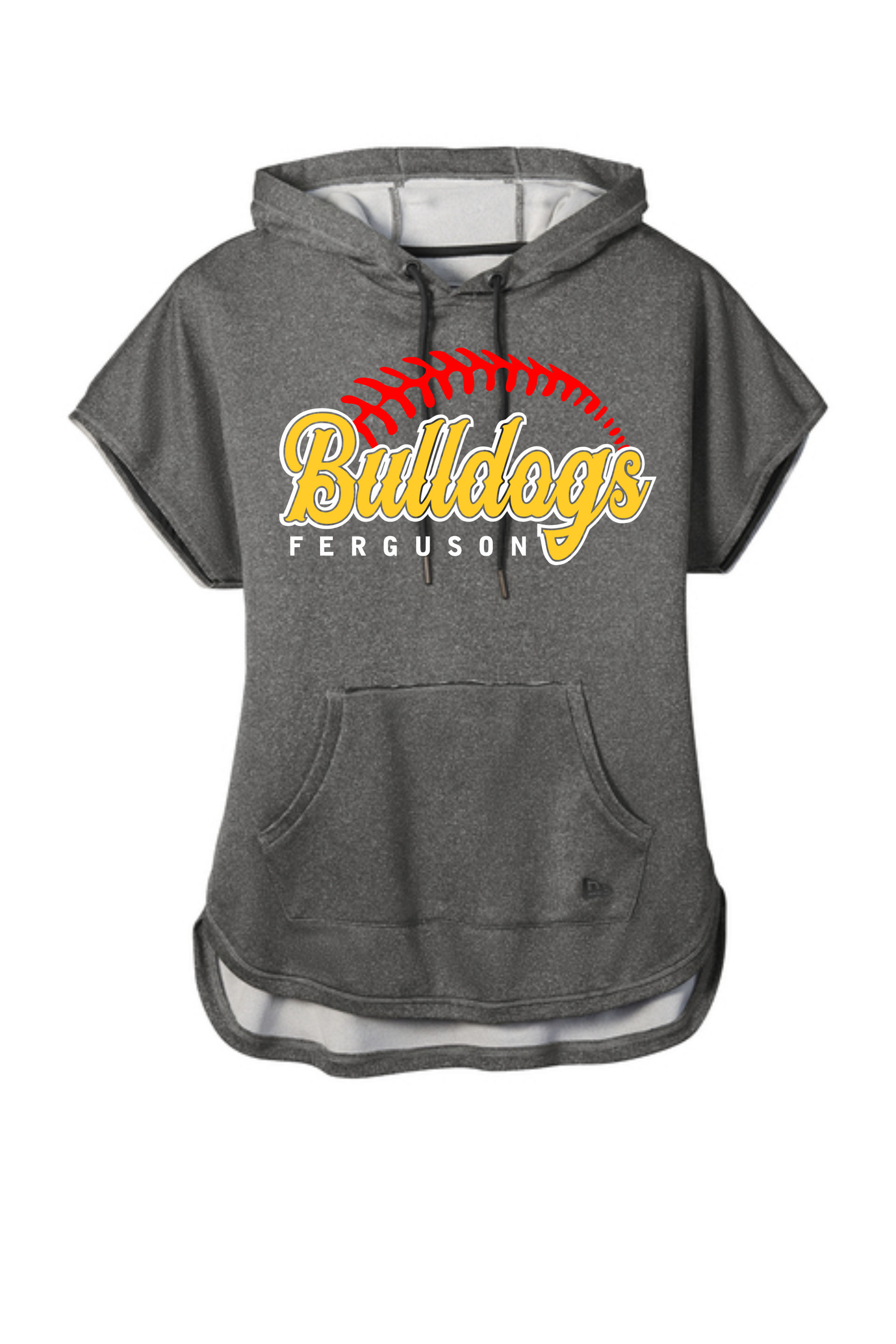 Women's Gray Short Sleeve Hoodie