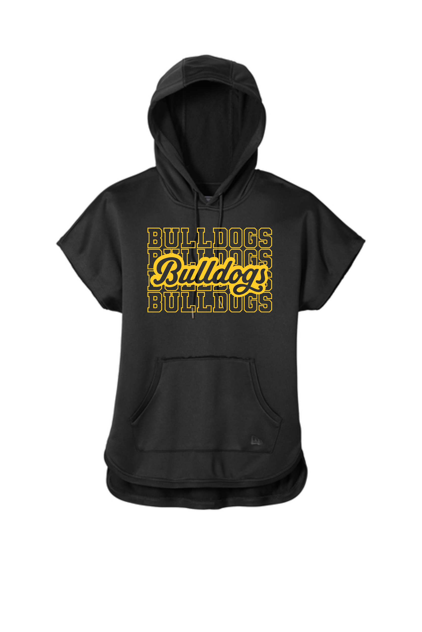 Women's Black Short Sleeve Hoodie