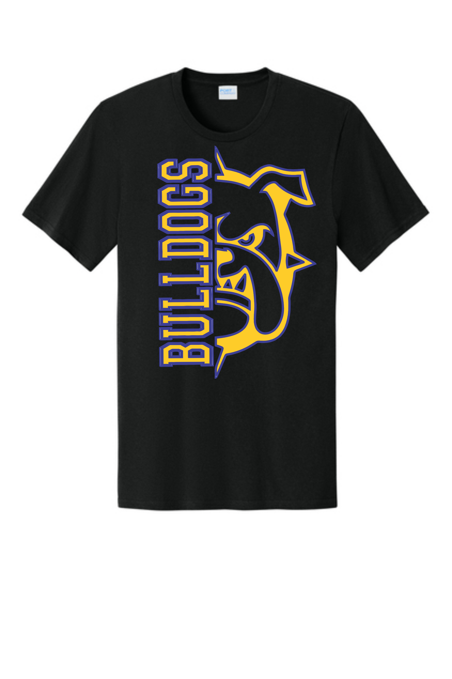 Bulldog Face Logo on Black