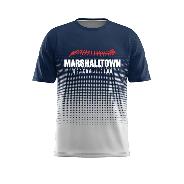 Baseball Stich Logo Ombre Dots