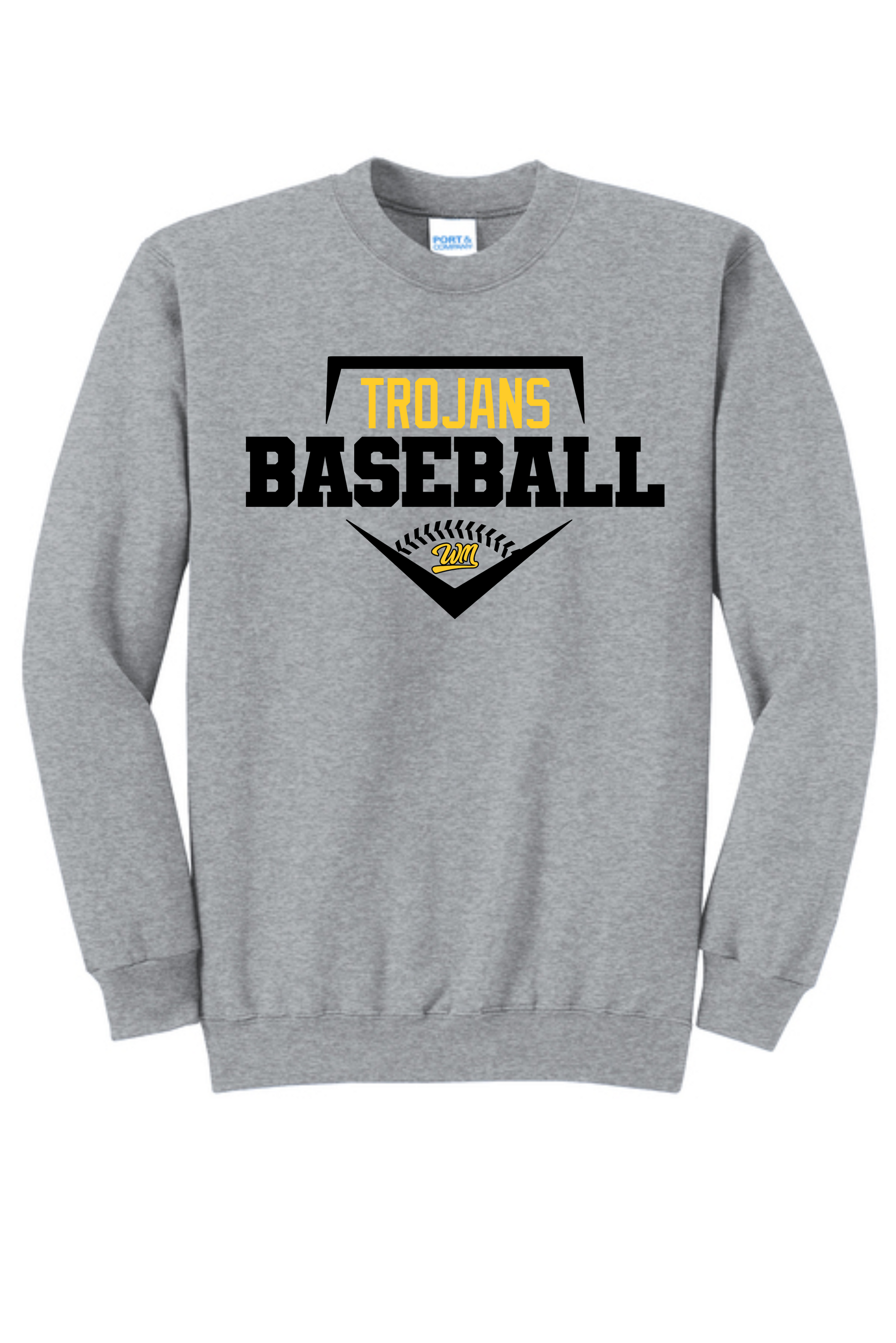 West Marshall Baseball Base Logo Crewneck