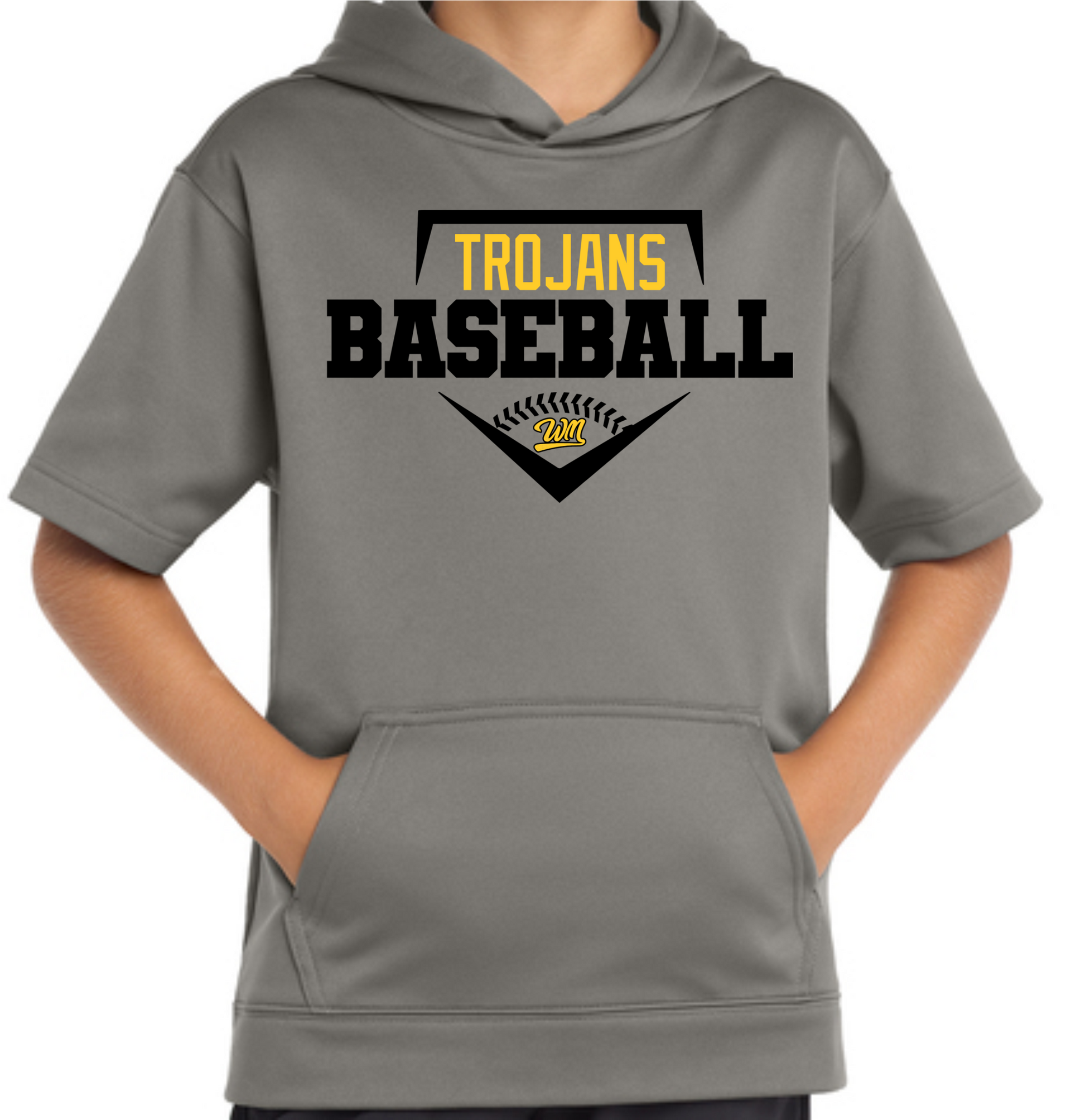 West Marshall Baseball Base Logo Hooded T-Shirt