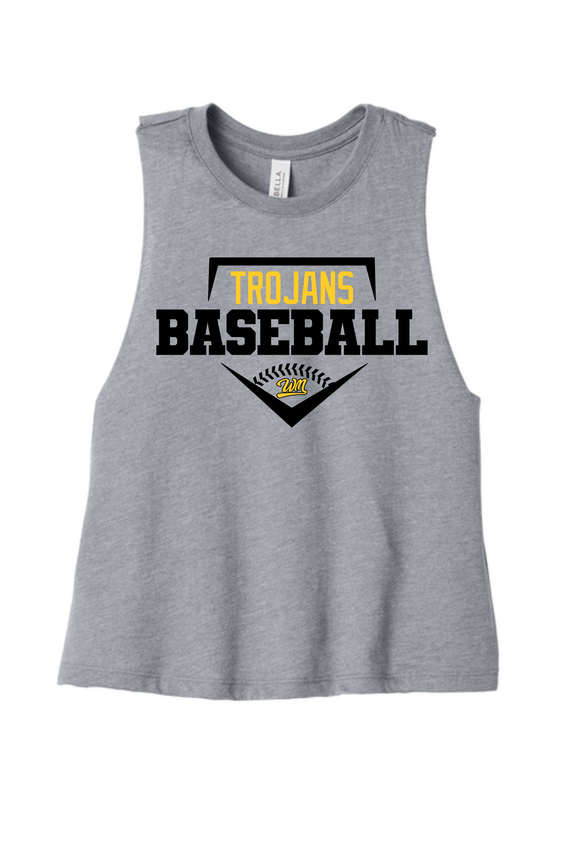 West Marshall Baseball Base Logo Women's Cropped Tank