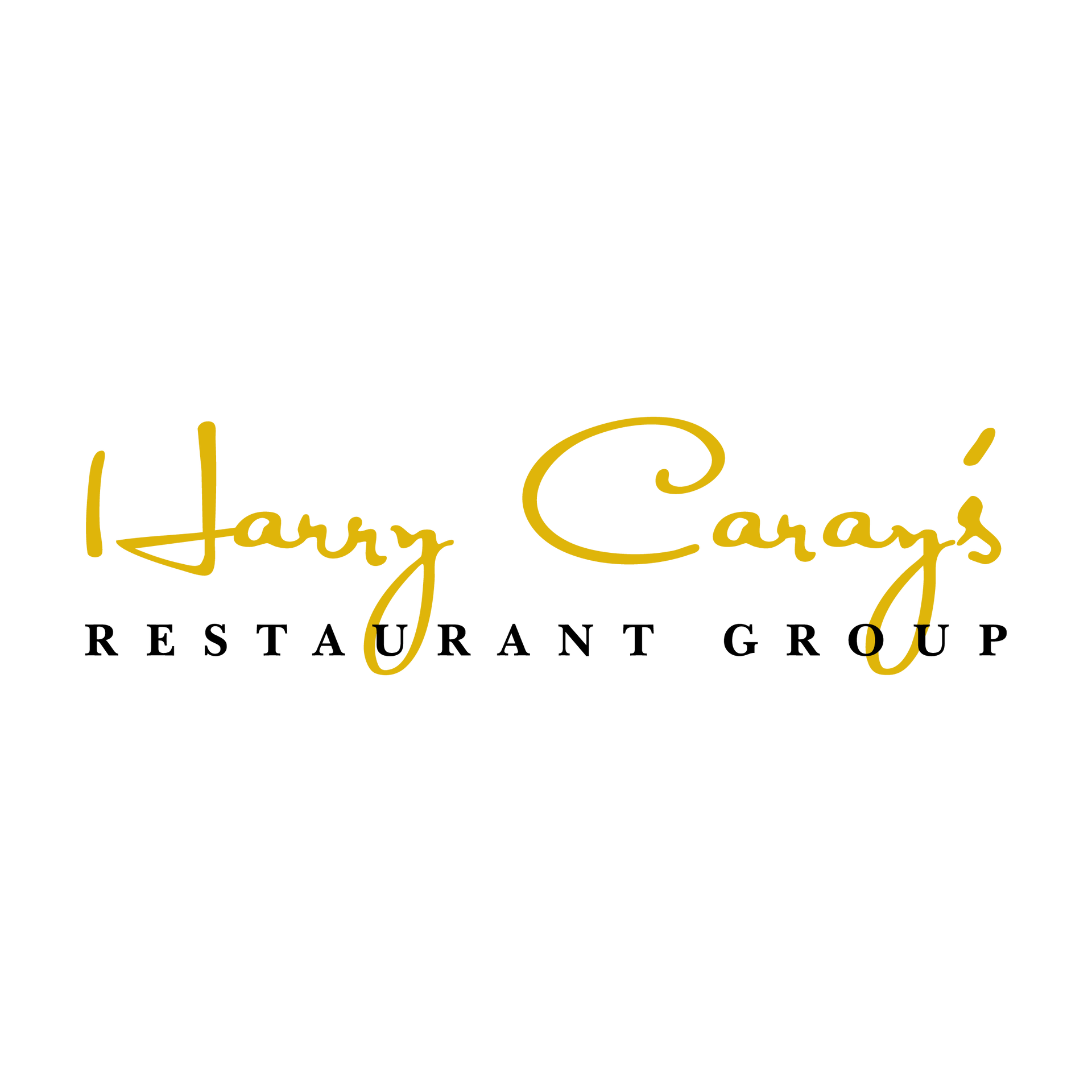 Harry Caray's Restaurant Group logo: Gold cursive text 