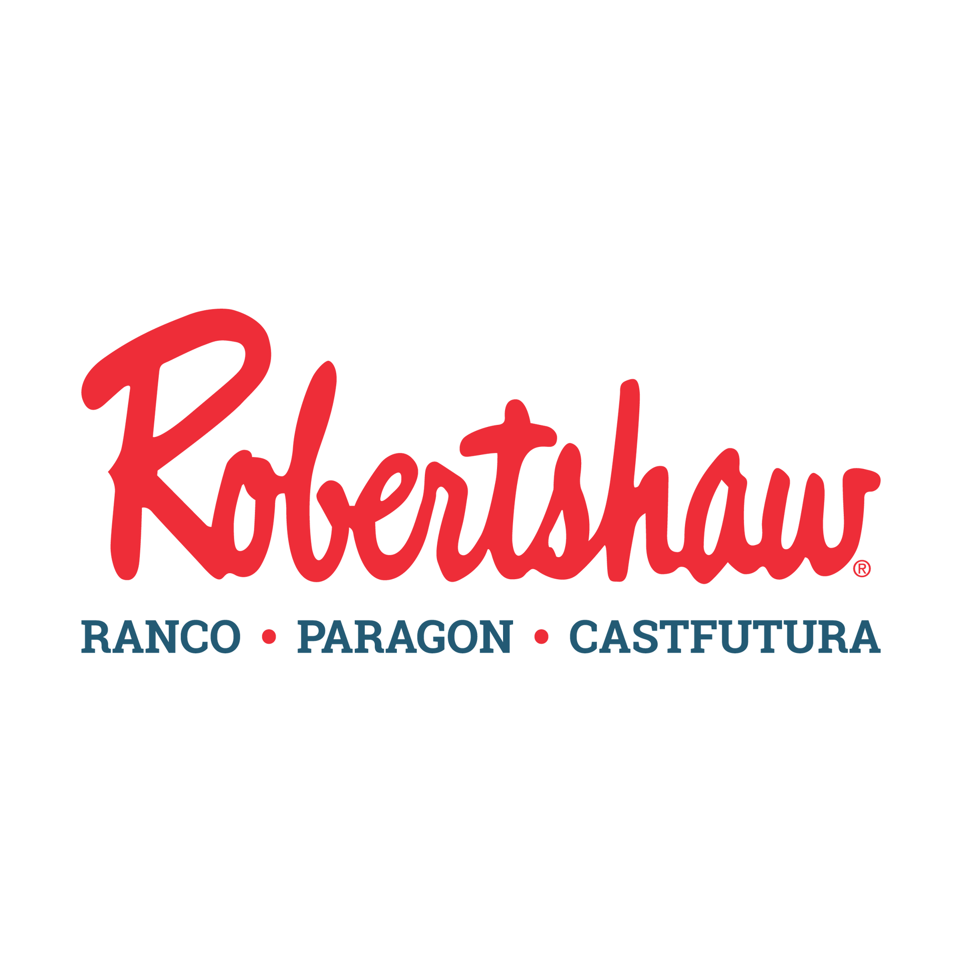 Robertshaw logo with red script text above brands: RANCO, PARAGON, CASTFUTURA.