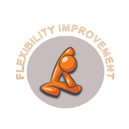 A sticker that says flexibility improvement on it
