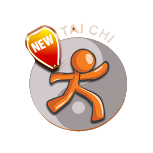 A new tai chi logo with an orange stick figure