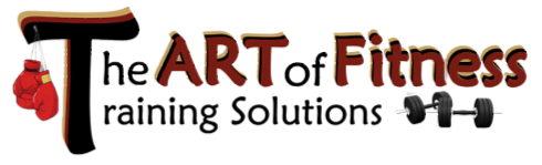 A logo for the art of fitness training solutions