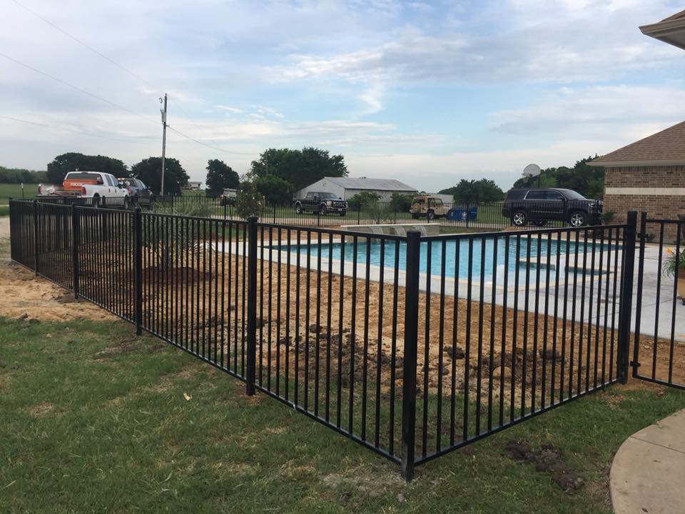 View — Fencing with Pool Side in Ennis, TX