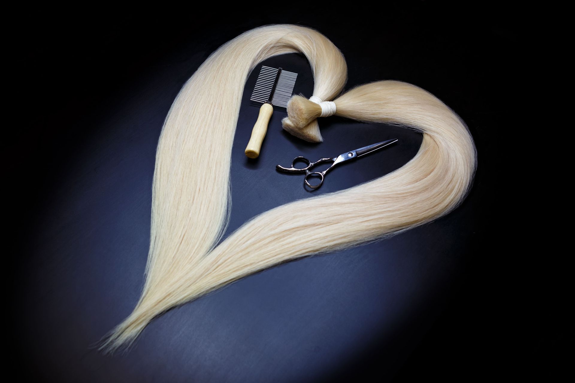 Extensiones de cabello en forma de corazón