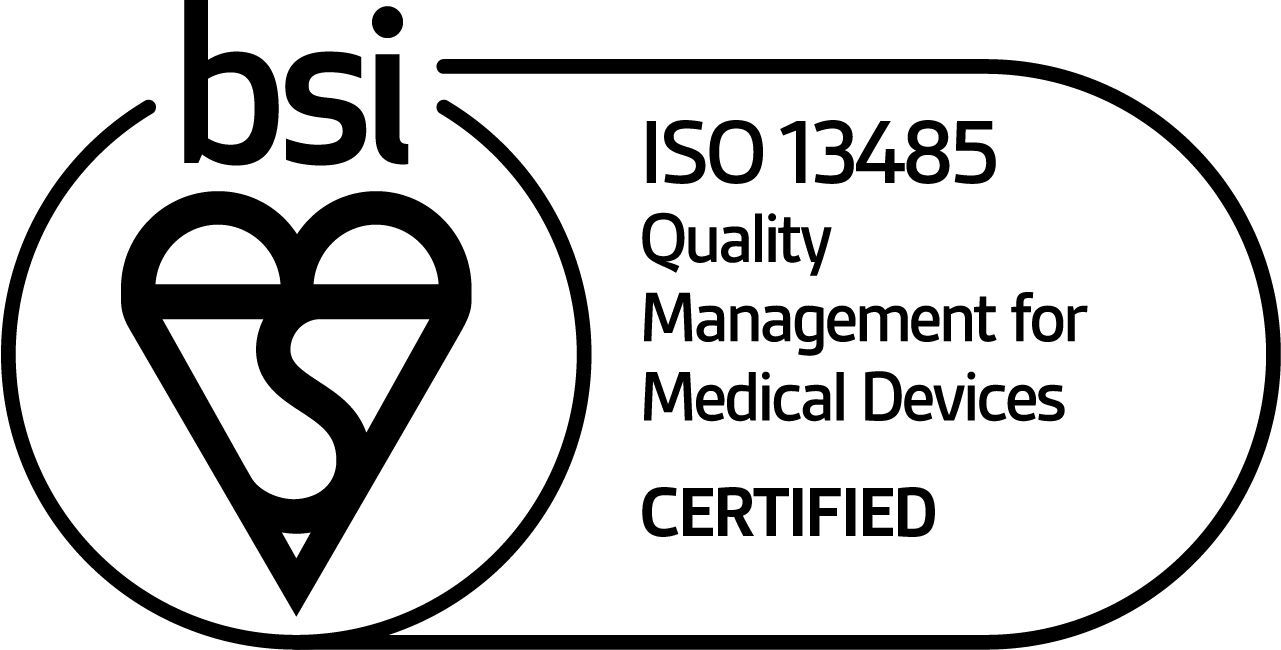 bsi logo for ISO 13485 Quality Management for Medical Devices certified